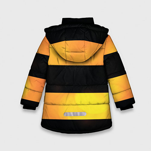 Зимняя куртка для девочки Георгиевская лента / 3D-Черный – фото 2