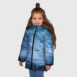 Куртка зимняя для девочки Океан, цвет: 3D-черный — фото 2