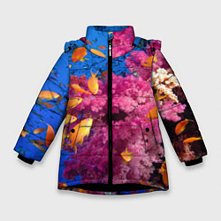 Зимняя куртка для девочки Коралловые рыбки