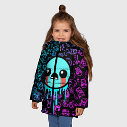 Куртка зимняя для девочки Blue Isaac, цвет: 3D-черный — фото 2