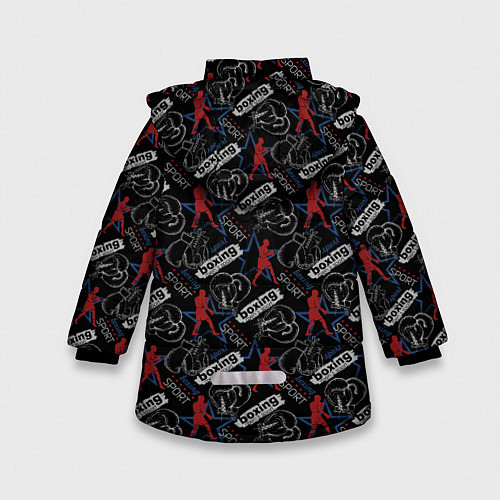Зимняя куртка для девочки Бокс / 3D-Черный – фото 2