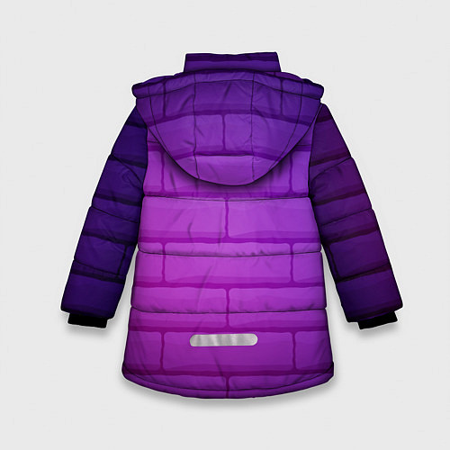 Зимняя куртка для девочки Судно неон / 3D-Черный – фото 2