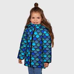 Куртка зимняя для девочки Чешуя рыбы, цвет: 3D-красный — фото 2
