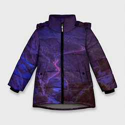 Куртка зимняя для девочки НЕОНОВАЯ ДОРОГА, цвет: 3D-светло-серый