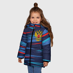 Куртка зимняя для девочки РОССИЯ RUSSIA UNIFORM, цвет: 3D-черный — фото 2