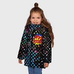 Куртка зимняя для девочки Прямо в сердце, цвет: 3D-черный — фото 2