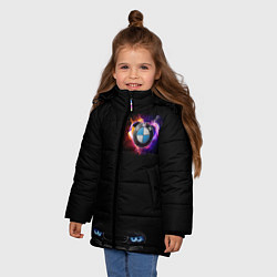 Куртка зимняя для девочки BMW Car, цвет: 3D-черный — фото 2