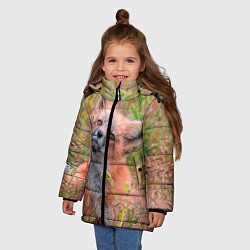 Куртка зимняя для девочки Лисичка, цвет: 3D-черный — фото 2