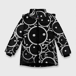 Куртка зимняя для девочки Smile Texture, цвет: 3D-черный
