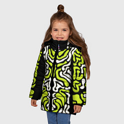 Куртка зимняя для девочки УФО УЗОР, цвет: 3D-черный — фото 2
