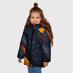 Куртка зимняя для девочки BLACK ORANGE, цвет: 3D-черный — фото 2