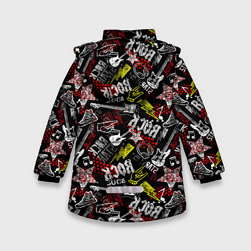 Зимняя куртка для девочки ROCK MUSIC / 3D-Черный – фото 2