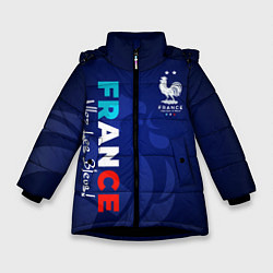 Куртка зимняя для девочки Сборная Франции, цвет: 3D-черный