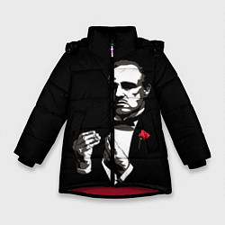 Куртка зимняя для девочки Крёстный Отец The Godfather, цвет: 3D-красный