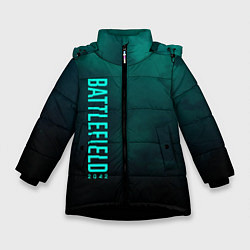 Куртка зимняя для девочки BattleField 6, цвет: 3D-черный