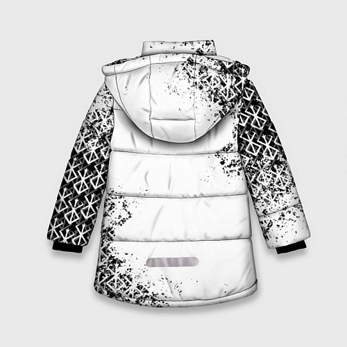 Зимняя куртка для девочки БЕРСЕРК logo чб / 3D-Черный – фото 2
