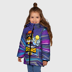 Куртка зимняя для девочки Грифф Griff Brawl Stars, цвет: 3D-красный — фото 2