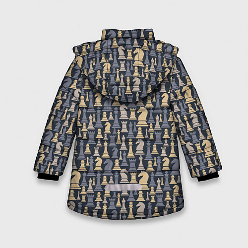 Зимняя куртка для девочки Шахматист / 3D-Черный – фото 2