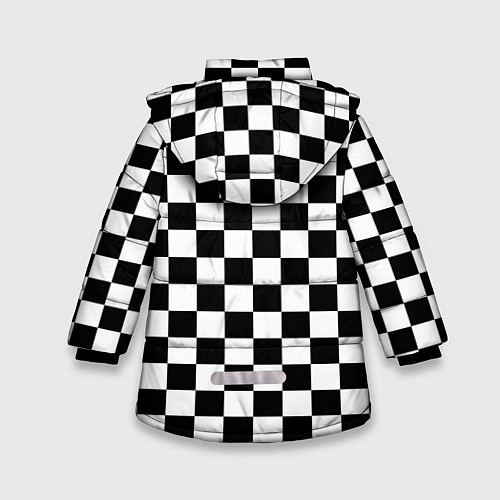 Зимняя куртка для девочки Шахматист / 3D-Черный – фото 2
