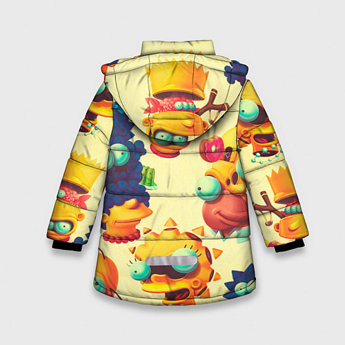 Зимняя куртка для девочки Crazy Simpsons / 3D-Черный – фото 2