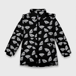 Куртка зимняя для девочки Не счесть алмазов, цвет: 3D-черный