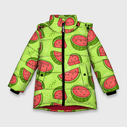 Куртка зимняя для девочки Арбузный фреш, цвет: 3D-красный
