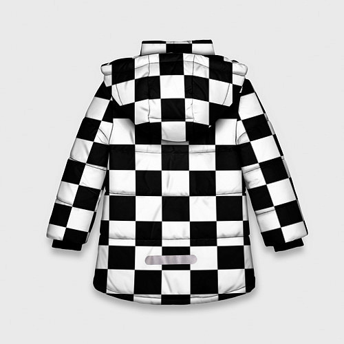 Зимняя куртка для девочки Элизиум рок группа клетка / 3D-Черный – фото 2