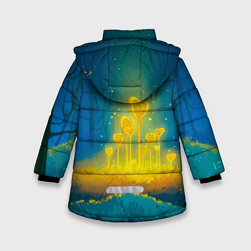 Зимняя куртка для девочки Пикачу гейша / 3D-Черный – фото 2