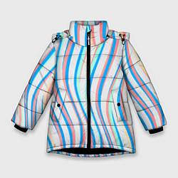 Куртка зимняя для девочки Морская Лагуна!, цвет: 3D-черный