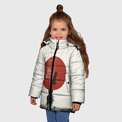 Куртка зимняя для девочки Самурай на коне, цвет: 3D-черный — фото 2