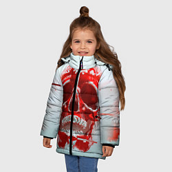 Куртка зимняя для девочки Fallout Череп, цвет: 3D-светло-серый — фото 2