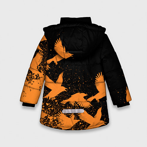 Зимняя куртка для девочки Haikyu Волейбол / 3D-Черный – фото 2