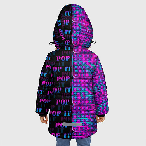 Зимняя куртка для девочки POP it NEON / 3D-Красный – фото 4