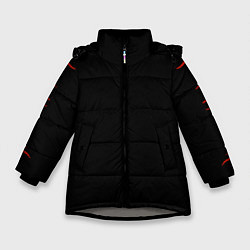 Куртка зимняя для девочки Языки Пламя, цвет: 3D-светло-серый