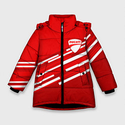 Куртка зимняя для девочки DUCATI ДУКАТИ, цвет: 3D-черный