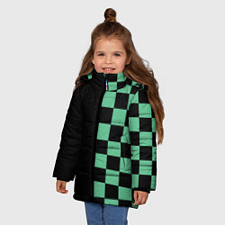 Куртка зимняя для девочки КОСТЮМ TANJIRO KAMADO ТАНДЖИРО, цвет: 3D-черный — фото 2
