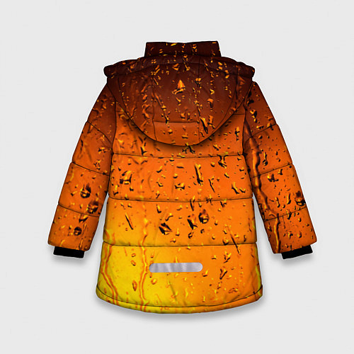 Зимняя куртка для девочки Honda капли дождя / 3D-Черный – фото 2