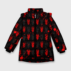 Куртка зимняя для девочки DEAD SPACE МЁРТВЫЙ КОСМОС, цвет: 3D-черный