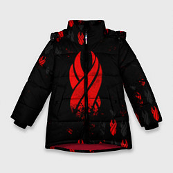 Куртка зимняя для девочки DEAD SPACE ОБЕЛИСК, цвет: 3D-красный
