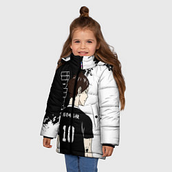 Куртка зимняя для девочки Ринтаро Суна Suna Rintaro, цвет: 3D-светло-серый — фото 2