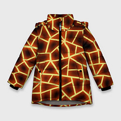 Зимняя куртка для девочки Огненная геометрия