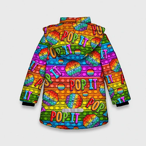 Зимняя куртка для девочки POP IT SMILE ПОП ИТ ПУПЫРКА / 3D-Черный – фото 2