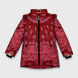 Зимняя куртка для девочки Красно-розовый калейдоскоп