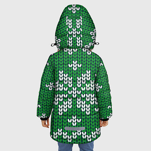 Зимняя куртка для девочки Снежинка / 3D-Красный – фото 4