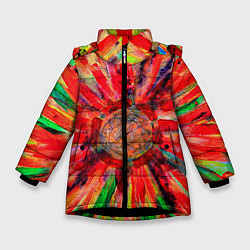 Куртка зимняя для девочки Освобождение от 3D, цвет: 3D-черный