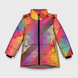 Куртка зимняя для девочки Vivid gradient, цвет: 3D-светло-серый