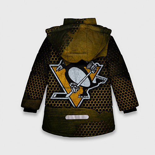 Зимняя куртка для девочки Pittsburgh Penguins на спине / 3D-Красный – фото 2