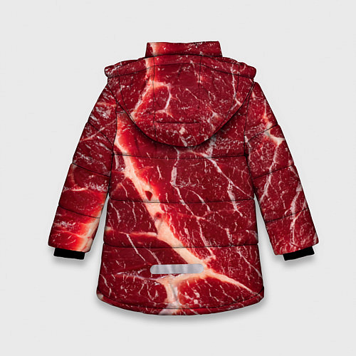 Зимняя куртка для девочки Мясо на Хэллоуин / 3D-Красный – фото 2