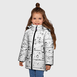 Куртка зимняя для девочки Утренний дождь, цвет: 3D-светло-серый — фото 2