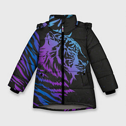 Куртка зимняя для девочки Tiger Neon, цвет: 3D-светло-серый